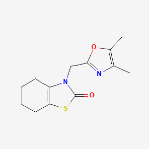 molecular formula C13H16N2O2S B7596748 3-[(4,5-Dimethyl-1,3-oxazol-2-yl)methyl]-4,5,6,7-tetrahydro-1,3-benzothiazol-2-one 