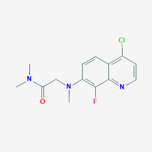 2-[(4-chloro-8-fluoroquinolin-7-yl)-methylamino]-N,N-dimethylacetamide