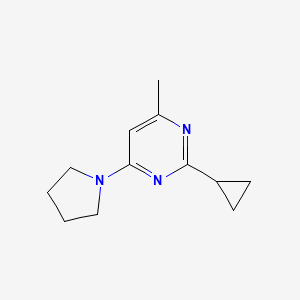 2-Cyclopropyl-4-methyl-6-pyrrolidin-1-ylpyrimidine