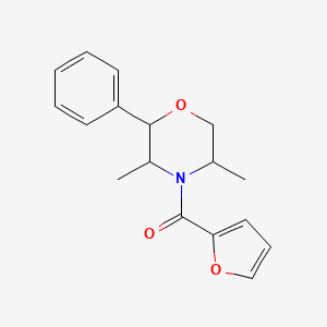 molecular formula C17H19NO3 B7596791 (3,5-Dimethyl-2-phenylmorpholin-4-yl)-(furan-2-yl)methanone 