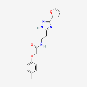 N-[2-[3-(furan-2-yl)-1H-1,2,4-triazol-5-yl]ethyl]-2-(4-methylphenoxy)acetamide