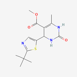 methyl 4-(2-tert-butyl-1,3-thiazol-5-yl)-6-methyl-2-oxo-3,4-dihydro-1H-pyrimidine-5-carboxylate