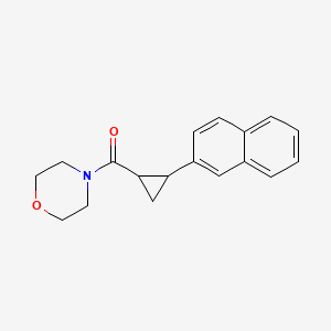 molecular formula C18H19NO2 B7596830 Morpholin-4-yl-(2-naphthalen-2-ylcyclopropyl)methanone 