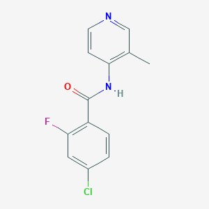 4-chloro-2-fluoro-N-(3-methylpyridin-4-yl)benzamide