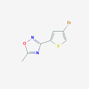 molecular formula C7H5BrN2OS B7596865 3-(4-Bromothiophen-2-yl)-5-methyl-1,2,4-oxadiazole 