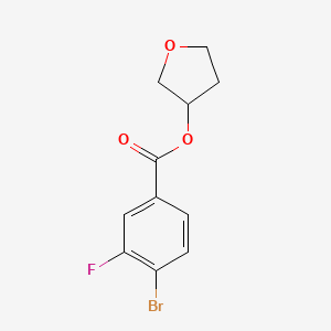 molecular formula C11H10BrFO3 B7596885 Oxolan-3-yl 4-bromo-3-fluorobenzoate 