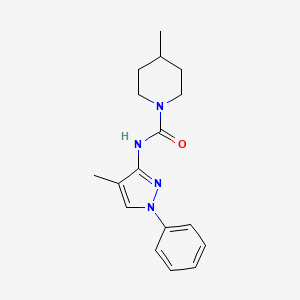 4-methyl-N-(4-methyl-1-phenylpyrazol-3-yl)piperidine-1-carboxamide