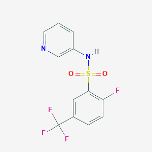 molecular formula C12H8F4N2O2S B7596896 2-fluoro-N-pyridin-3-yl-5-(trifluoromethyl)benzenesulfonamide 