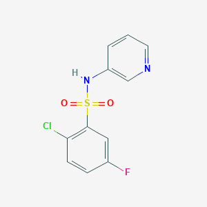 molecular formula C11H8ClFN2O2S B7596903 2-chloro-5-fluoro-N-pyridin-3-ylbenzenesulfonamide 