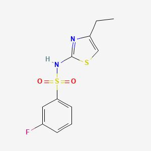 N-(4-ethyl-1,3-thiazol-2-yl)-3-fluorobenzenesulfonamide