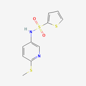 molecular formula C10H10N2O2S3 B7596926 N-(6-methylsulfanylpyridin-3-yl)thiophene-2-sulfonamide 