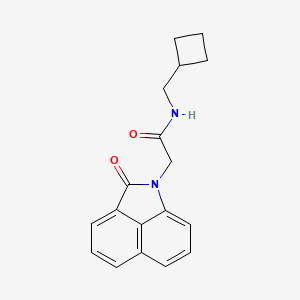 molecular formula C18H18N2O2 B7596937 N-(cyclobutylmethyl)-2-(2-oxobenzo[cd]indol-1-yl)acetamide 