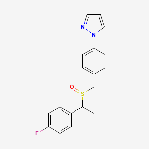 1-[4-[1-(4-Fluorophenyl)ethylsulfinylmethyl]phenyl]pyrazole