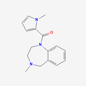 molecular formula C16H19N3O B7597059 (4-methyl-3,5-dihydro-2H-1,4-benzodiazepin-1-yl)-(1-methylpyrrol-2-yl)methanone 