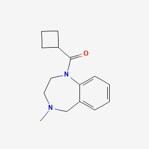 molecular formula C15H20N2O B7597068 cyclobutyl-(4-methyl-3,5-dihydro-2H-1,4-benzodiazepin-1-yl)methanone 