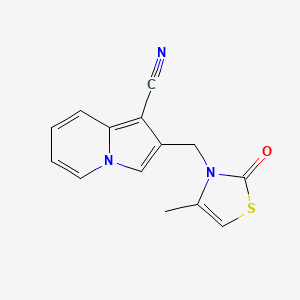 2-[(4-Methyl-2-oxo-1,3-thiazol-3-yl)methyl]indolizine-1-carbonitrile