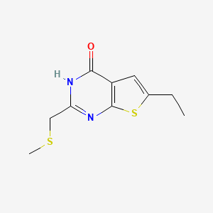 6-ethyl-2-(methylsulfanylmethyl)-3H-thieno[2,3-d]pyrimidin-4-one