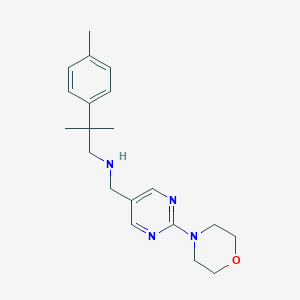 2-methyl-2-(4-methylphenyl)-N-[(2-morpholin-4-ylpyrimidin-5-yl)methyl]propan-1-amine