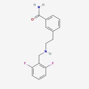 molecular formula C16H16F2N2O B7597159 3-[2-[(2,6-Difluorophenyl)methylamino]ethyl]benzamide 