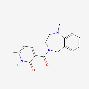 6-methyl-3-(1-methyl-3,5-dihydro-2H-1,4-benzodiazepine-4-carbonyl)-1H-pyridin-2-one