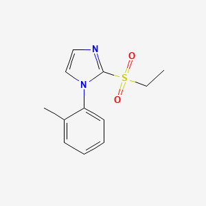 molecular formula C12H14N2O2S B7597177 2-Ethylsulfonyl-1-(2-methylphenyl)imidazole 