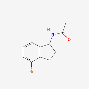 molecular formula C11H12BrNO B7597187 N-(4-bromo-2,3-dihydro-1H-inden-1-yl)acetamide 