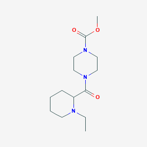 molecular formula C14H25N3O3 B7597234 Methyl 4-(1-ethylpiperidine-2-carbonyl)piperazine-1-carboxylate 