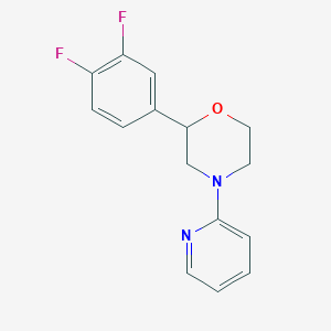 molecular formula C15H14F2N2O B7597236 2-(3,4-Difluorophenyl)-4-pyridin-2-ylmorpholine 