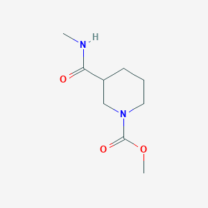 molecular formula C9H16N2O3 B7597265 Methyl 3-(methylcarbamoyl)piperidine-1-carboxylate 