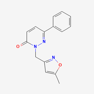 2-[(5-Methyl-1,2-oxazol-3-yl)methyl]-6-phenylpyridazin-3-one