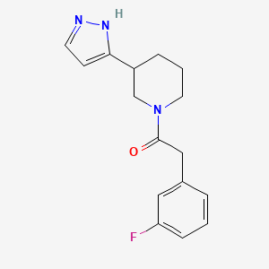 2-(3-fluorophenyl)-1-[3-(1H-pyrazol-5-yl)piperidin-1-yl]ethanone