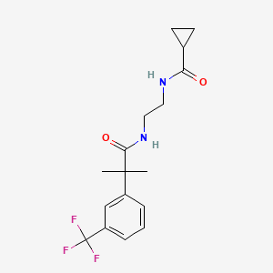 N-[2-[[2-methyl-2-[3-(trifluoromethyl)phenyl]propanoyl]amino]ethyl]cyclopropanecarboxamide