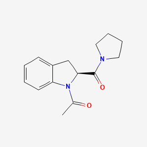 1-[(2S)-2-(pyrrolidine-1-carbonyl)-2,3-dihydroindol-1-yl]ethanone