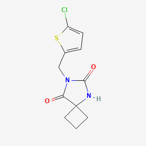 molecular formula C11H11ClN2O2S B7597372 7-[(5-Chlorothiophen-2-yl)methyl]-5,7-diazaspiro[3.4]octane-6,8-dione 