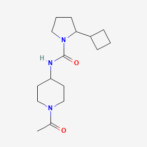 molecular formula C16H27N3O2 B7597395 N-(1-acetylpiperidin-4-yl)-2-cyclobutylpyrrolidine-1-carboxamide 