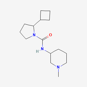 molecular formula C15H27N3O B7597399 2-cyclobutyl-N-(1-methylpiperidin-3-yl)pyrrolidine-1-carboxamide 