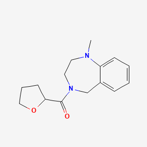 molecular formula C15H20N2O2 B7597427 (1-methyl-3,5-dihydro-2H-1,4-benzodiazepin-4-yl)-(oxolan-2-yl)methanone 