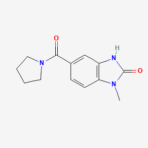 3-methyl-6-(pyrrolidine-1-carbonyl)-1H-benzimidazol-2-one