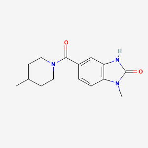 3-methyl-6-(4-methylpiperidine-1-carbonyl)-1H-benzimidazol-2-one