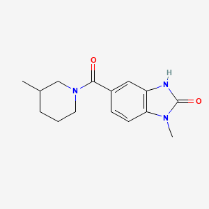 molecular formula C15H19N3O2 B7597447 3-methyl-6-(3-methylpiperidine-1-carbonyl)-1H-benzimidazol-2-one 