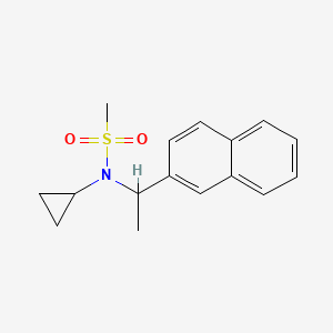 N-cyclopropyl-N-(1-naphthalen-2-ylethyl)methanesulfonamide