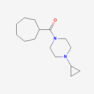 molecular formula C15H26N2O B7597456 Cycloheptyl-(4-cyclopropylpiperazin-1-yl)methanone 