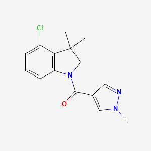 (4-chloro-3,3-dimethyl-2H-indol-1-yl)-(1-methylpyrazol-4-yl)methanone