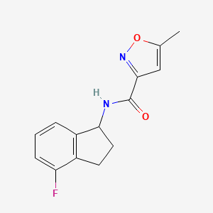 N-(4-fluoro-2,3-dihydro-1H-inden-1-yl)-5-methyl-1,2-oxazole-3-carboxamide