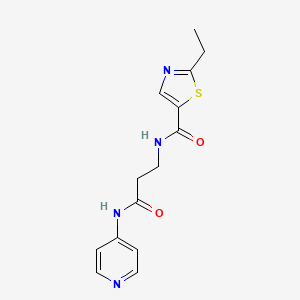 molecular formula C14H16N4O2S B7597495 2-ethyl-N-[3-oxo-3-(pyridin-4-ylamino)propyl]-1,3-thiazole-5-carboxamide 