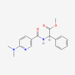 molecular formula C17H19N3O3 B7597539 Methyl 2-[[6-(dimethylamino)pyridine-3-carbonyl]amino]-2-phenylacetate 