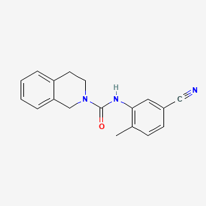 molecular formula C18H17N3O B7597553 N-(5-cyano-2-methylphenyl)-3,4-dihydro-1H-isoquinoline-2-carboxamide 