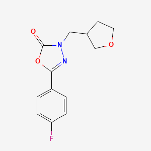 5-(4-Fluorophenyl)-3-(oxolan-3-ylmethyl)-1,3,4-oxadiazol-2-one