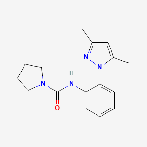 N-[2-(3,5-dimethylpyrazol-1-yl)phenyl]pyrrolidine-1-carboxamide