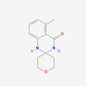 molecular formula C13H16N2O2 B7597605 5-Methylspiro[1,3-dihydroquinazoline-2,4'-oxane]-4-one 